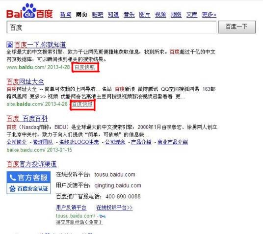 网页快照