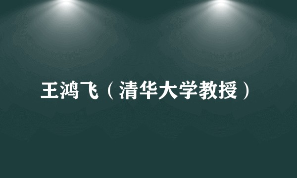 王鸿飞（清华大学教授）