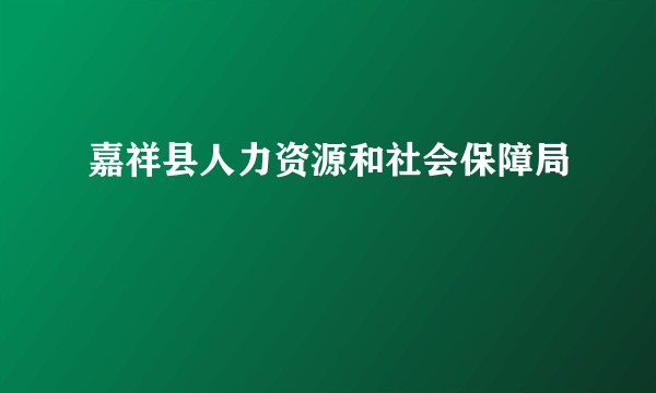 嘉祥县人力资源和社会保障局