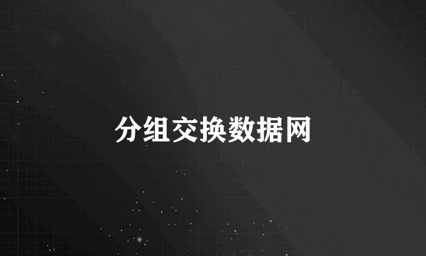 分组交换数据网