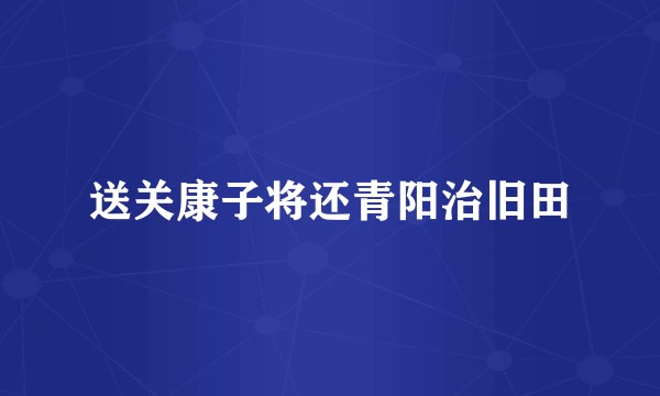 送关康子将还青阳治旧田