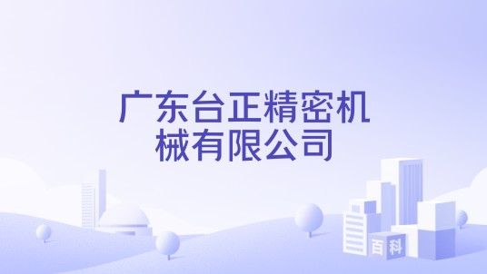 广东台正精密机械有限公司