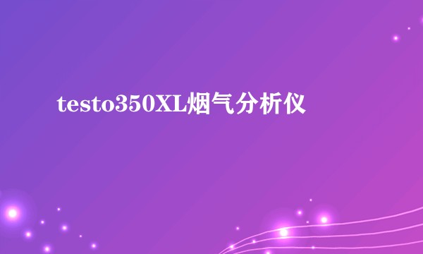 testo350XL烟气分析仪