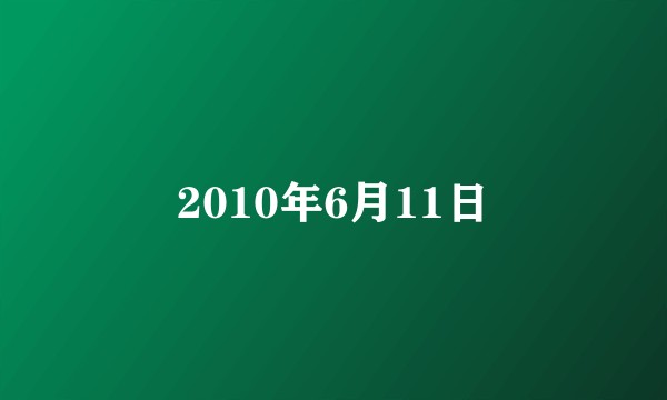 2010年6月11日