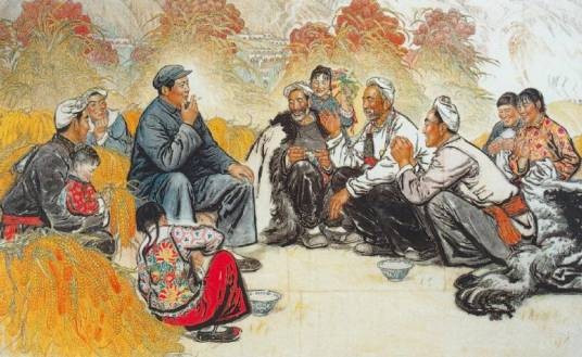 知心话（刘文西创作的国画作品）
