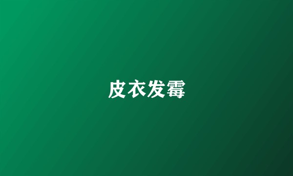 皮衣发霉