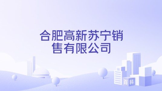 合肥高新苏宁销售有限公司