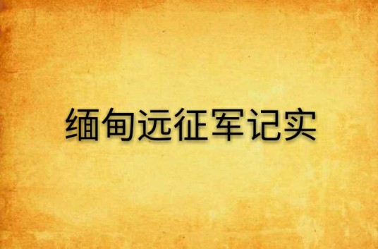 缅甸远征军记实