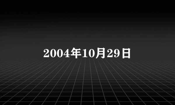 2004年10月29日