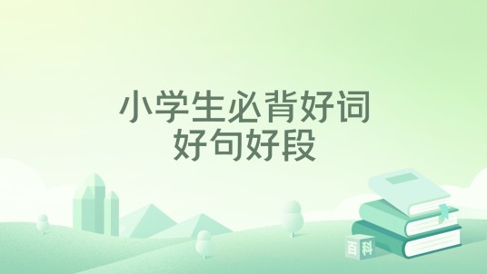 小学生必背好词好句好段（2014年中国纺织出版社出版的图书）