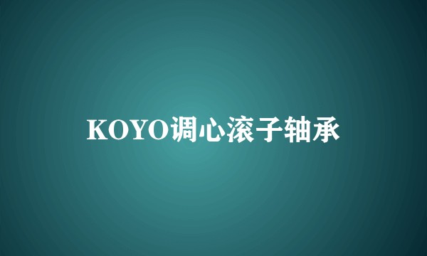 KOYO调心滚子轴承