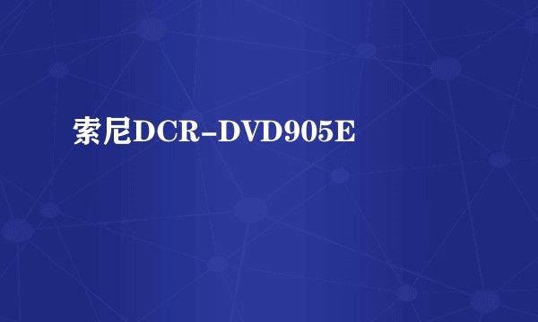 索尼DCR-DVD905E