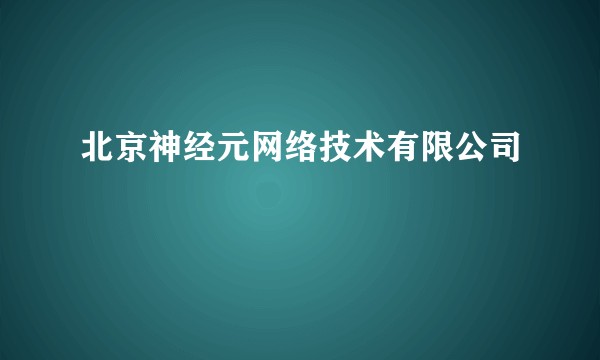 北京神经元网络技术有限公司