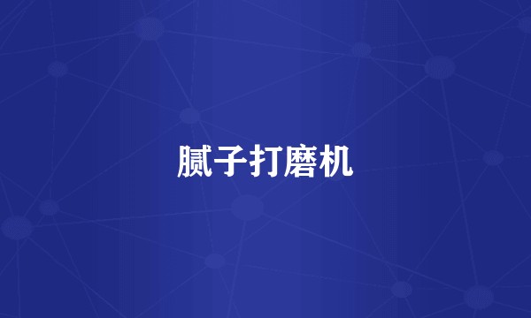 腻子打磨机