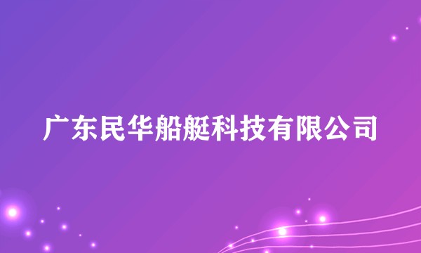 广东民华船艇科技有限公司