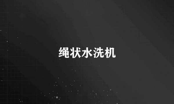 绳状水洗机