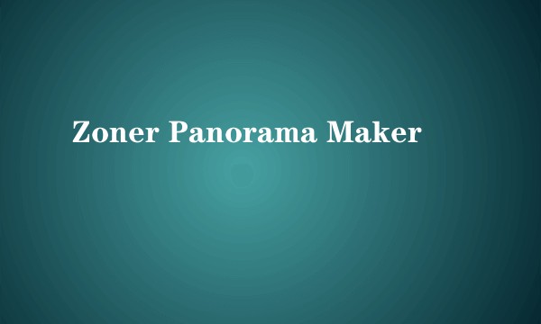 Zoner Panorama Maker