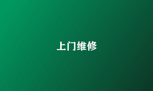 上门维修