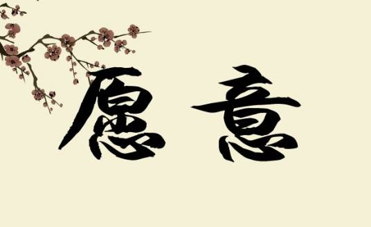 愿意（表示同意或希望的汉语动词）
