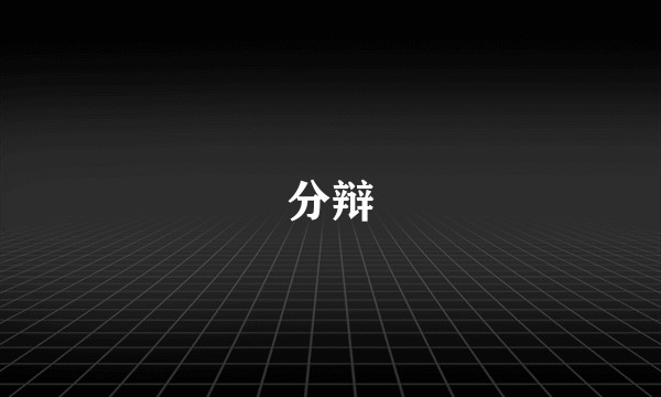 分辩