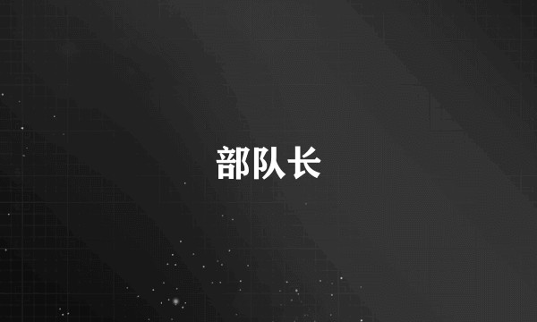 部队长