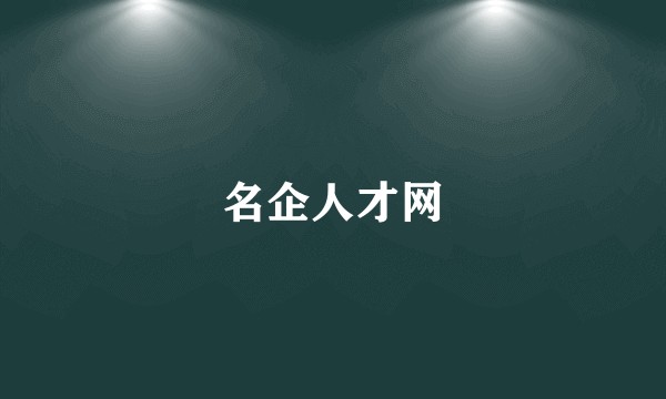 名企人才网
