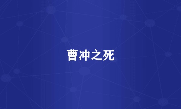 曹冲之死