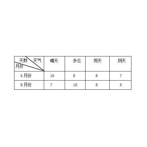 复式统计表