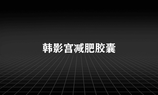 韩影宫减肥胶囊
