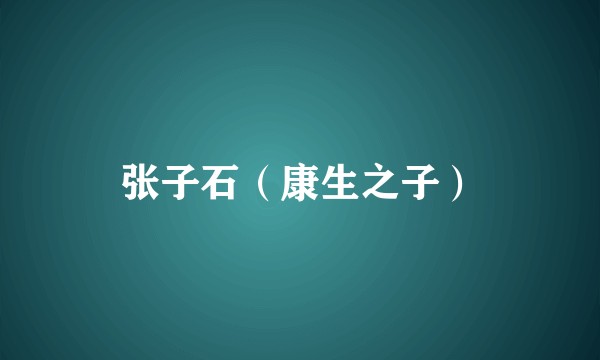 张子石（康生之子）