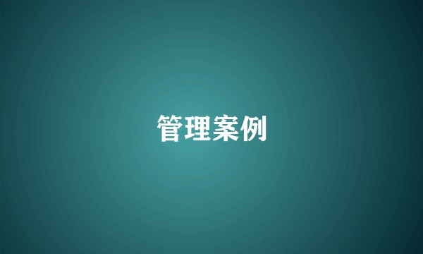 管理案例