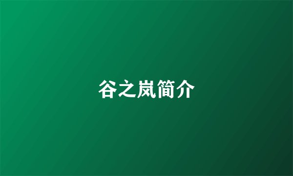 谷之岚简介