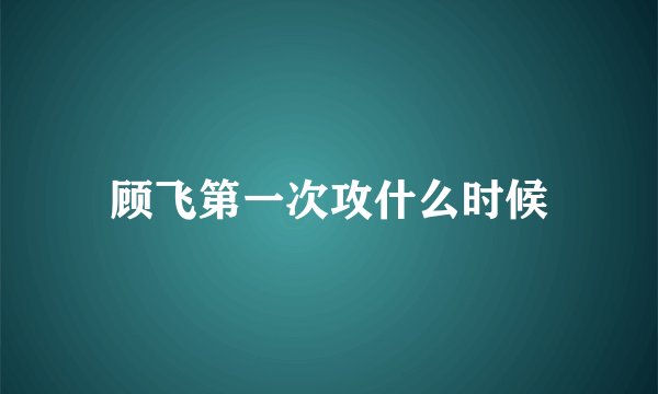 顾飞第一次攻什么时候
