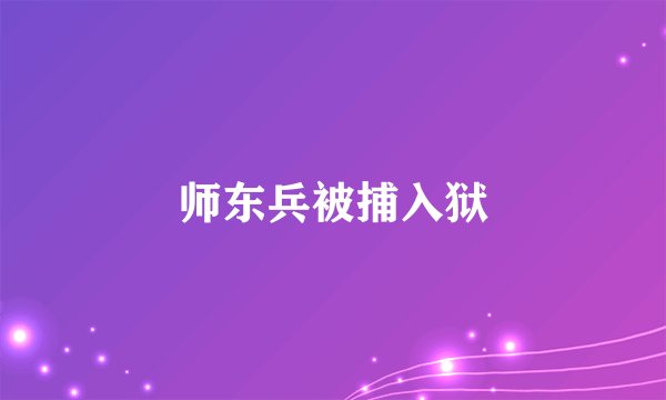 师东兵被捕入狱