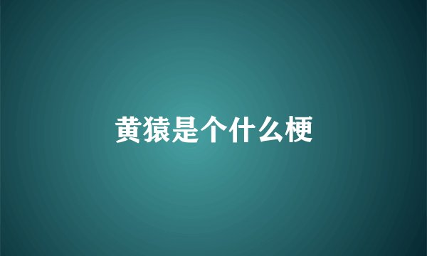黄猿是个什么梗
