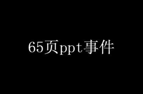 为什么都说ppt女，65页ppt什么梗？