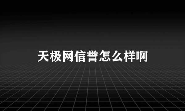 天极网信誉怎么样啊