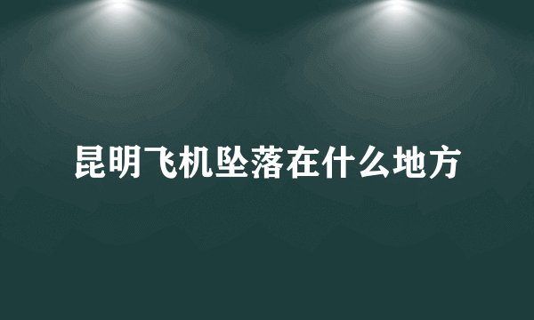 昆明飞机坠落在什么地方