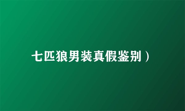 七匹狼男装真假鉴别）