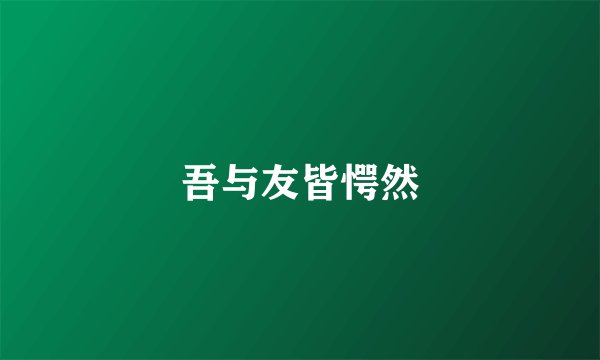 吾与友皆愕然