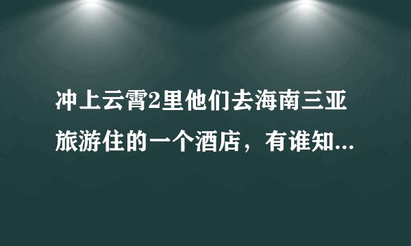 冲上云霄2里他们去海南三亚旅游住的一个酒店，有谁知道这个酒店叫什么名字，在三亚的哪个位置？如题 谢谢