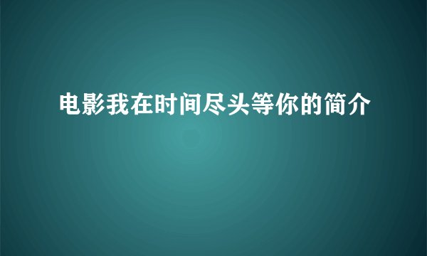 电影我在时间尽头等你的简介