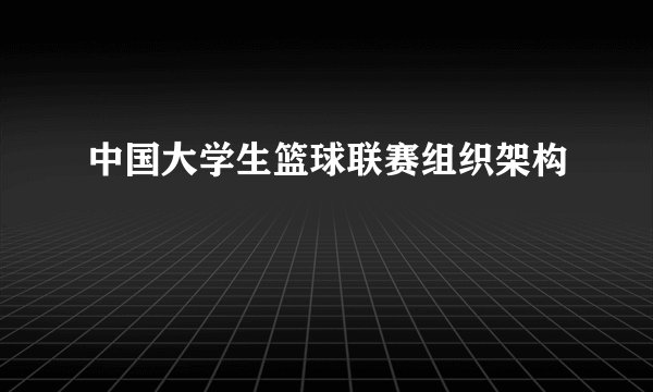 中国大学生篮球联赛组织架构