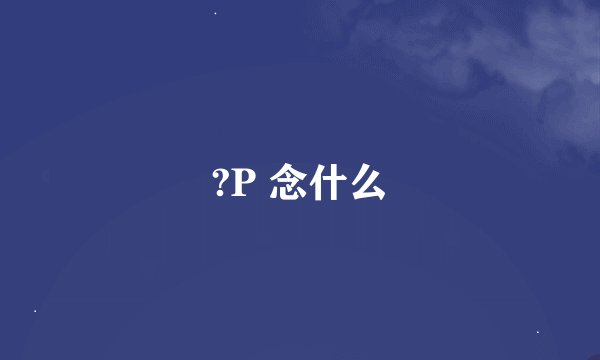 ?P 念什么