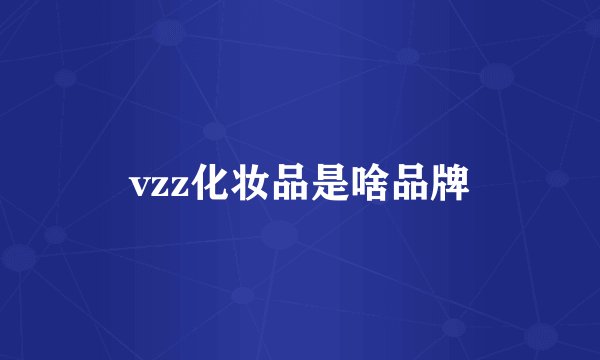 vzz化妆品是啥品牌