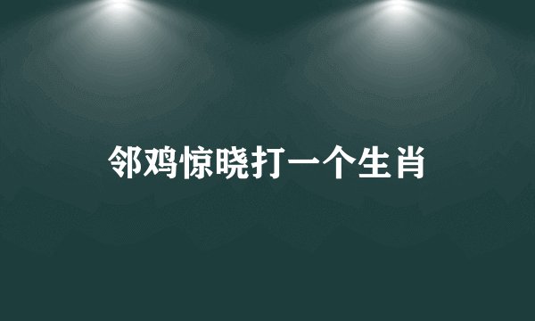 邻鸡惊晓打一个生肖
