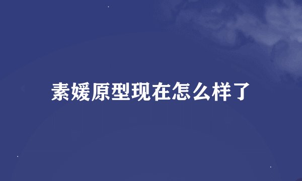素媛原型现在怎么样了