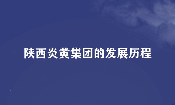 陕西炎黄集团的发展历程