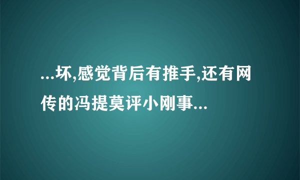 ...坏,感觉背后有推手,还有网传的冯提莫评小刚事件是真是