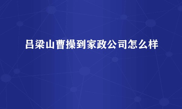 吕梁山曹操到家政公司怎么样
